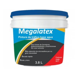 Pintura de Trifásico Vial, Base de Agua Color Azul Ecolatex 3.5L