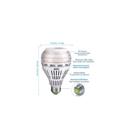 Focos Led Sansi C21BB-WE26-22W-30-80-0 Luz Cálida