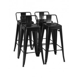 Taburete de bar Costway 61703-CYBK Negro