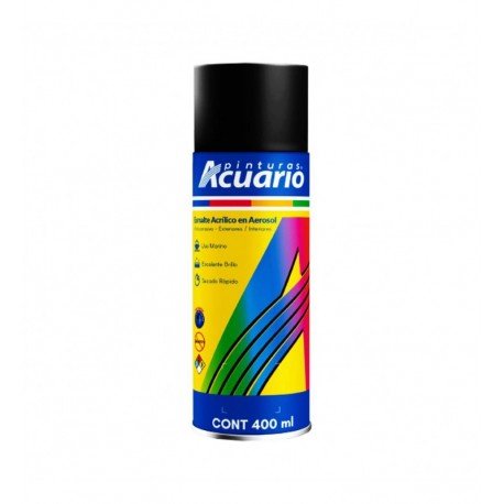 Pintura Aerosol Acuario Color Negro Mate 797