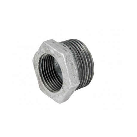 Reducción Bushing de 1'' a 1/4'' npt Galvanizado NPT Ced.40