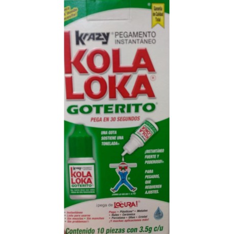 Pegamento Kola Loka Goterito Con 10 Piezas