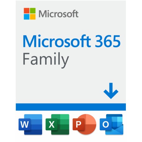 Microsoft 365 Family, Licencia 1 Año, 6 Usuarios -Pc - Mac - Dispositivos Móviles