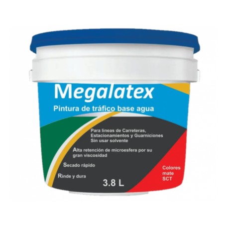 Pintura de Trifásico Vial, Base de Agua Color Azul Ecolatex 3.5L