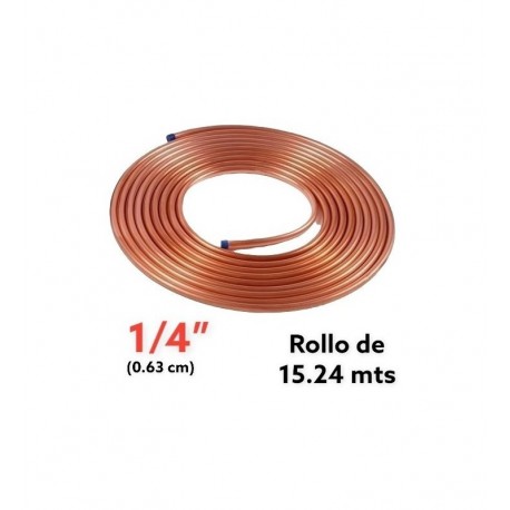 Tuberia De Cobre Flexible Bohn Rollo De 1/4"X15.2 M