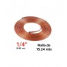 Tuberia De Cobre Flexible Bohn Rollo De 1/4"X15.2 M